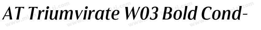 AT Triumvirate W03 Bold Cond字体转换